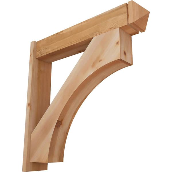 Ekena Millwork 8 in. x 38 in. x 38 in. Western Red Cedar Westlake Arts and Crafts Smooth Outlooker