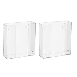 Double Box Capacity Acrylic Glove Dispenser (2-Pack)