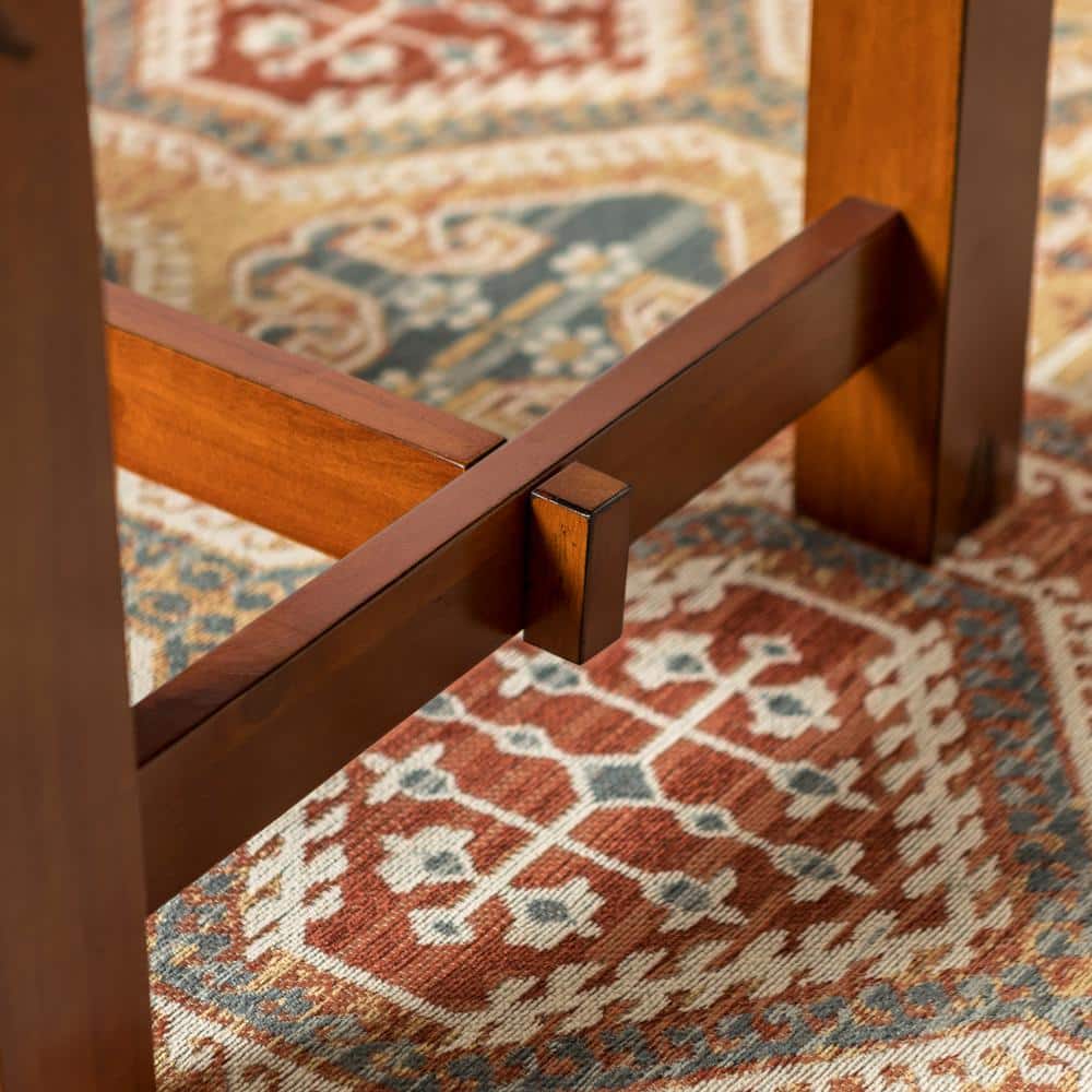 Farmhouse Rustic Extendable Dining Table in Dark Oak