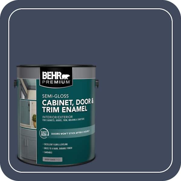 BEHR PREMIUM 1 gal. #S530-7 Dark Navy Semi-Gloss Enamel Interior
