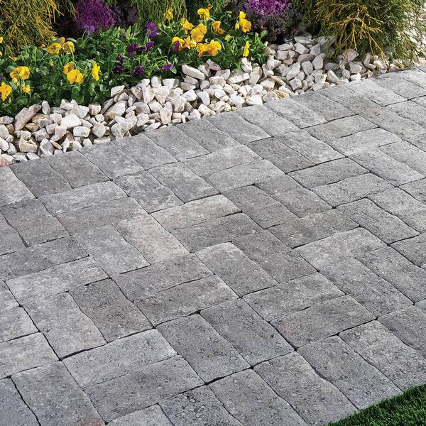 Pavestone Clayton 3 5 In W X 7 In L X 1 77 In H Greystone Concrete Paver 11019534 The Home Depot
