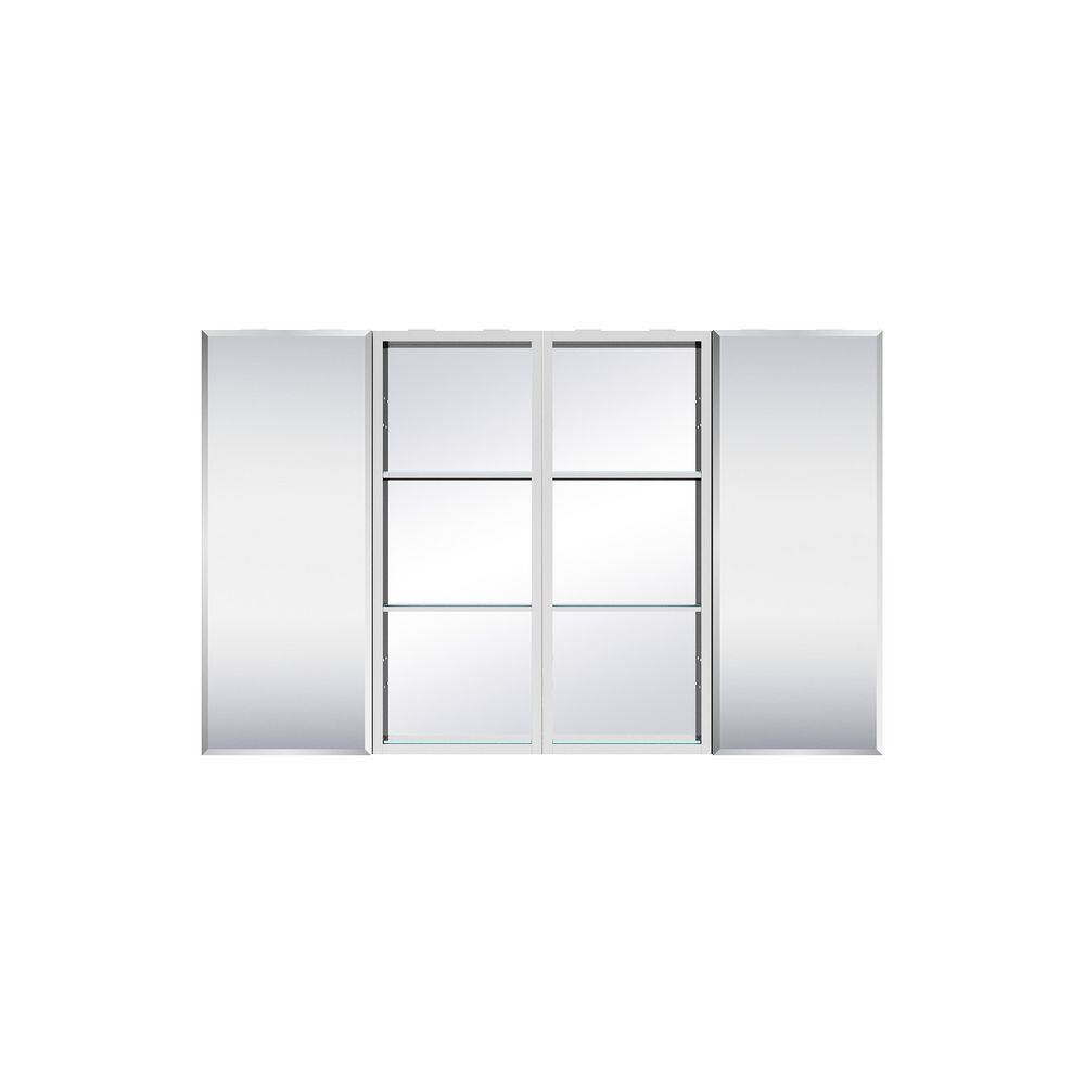 48 in. W x 30 in. H Rectangular Combo Recess/Surface Mount Medicine Cabinet with Mirror, Soft Close Door price history on PriceWatchPro