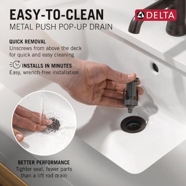 DELTA FAUCET Cassidy Waschtisch-Armatur – Venezianische Bronze, Ausziehbarer Sprühkopf, Magnatite-Docking