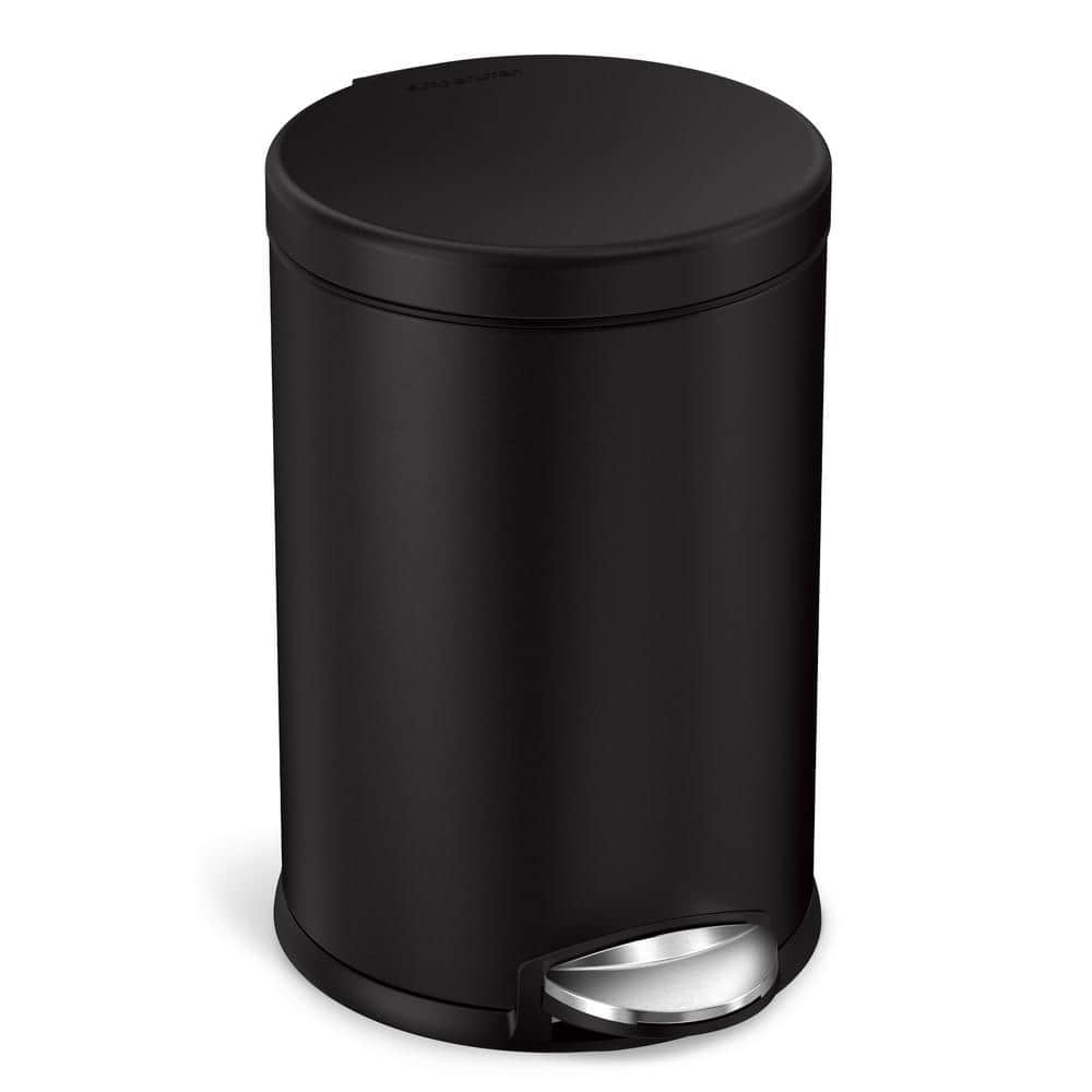 simplehuman 4.5L Round Step Bathroom Trash Can with Soft-Close Lid