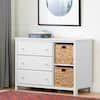 white christmas dresses Delta Children Poppy 3-Drawer Dresser with Cubbies – Lakeland Baby and Teen  Furniture main image 0