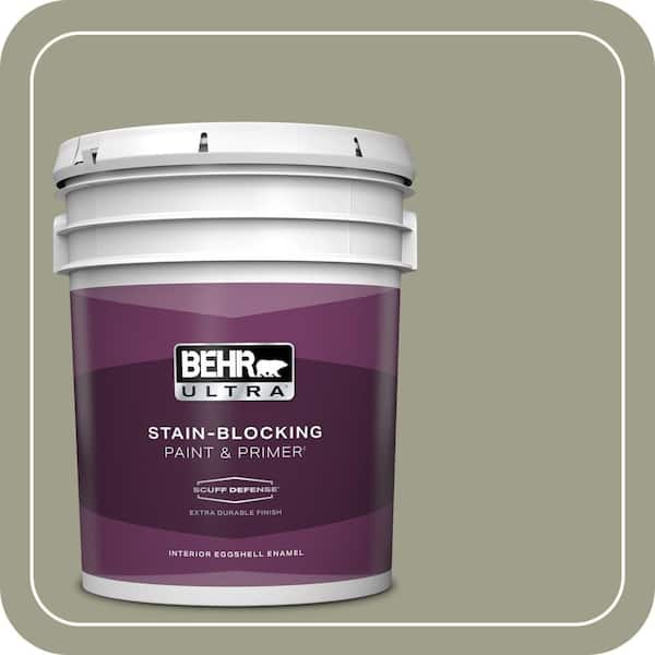 BEHR ULTRA 5 gal. #BXC-82 Potting Moss Extra Durable Eggshell Enamel Interior Paint & Primer