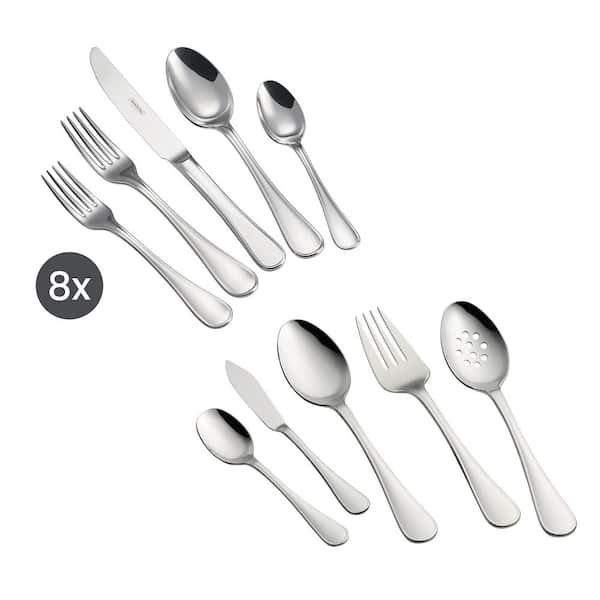 Home Decorators Collection Brenner 40-Piece Stainless Steel Flatware Set  (Service for 8) KS6612-40P - The Home Depot