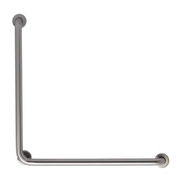 MUSTEE CareGiver 30 in. x 30 in. x 1-1/2 in. Concealed Screw Grab Bar with 90 Degree Angle in Stainless Steel