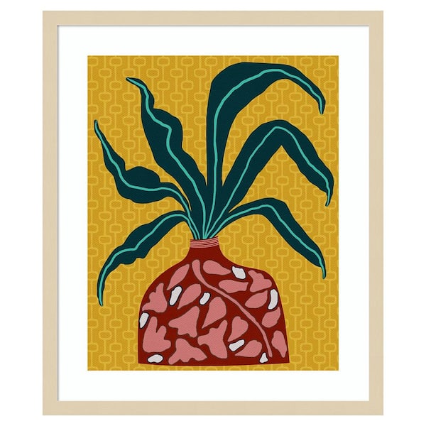 Amanti Art Snappy Botanical III by Regina Moore 21 in. W x 25 in. H. Wood Framed Wall Art Print Framed in Brown