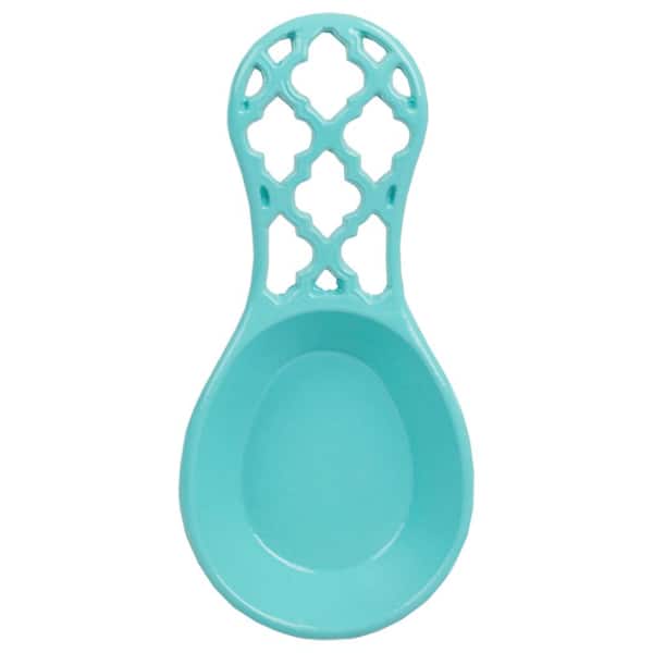 Turquoise Home Basics Lattice Collection Cast Iron Spoon Rest