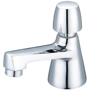 Single Handle Single Hole Deck Mounted Bathroom Sink Faucet in Polished Chrome