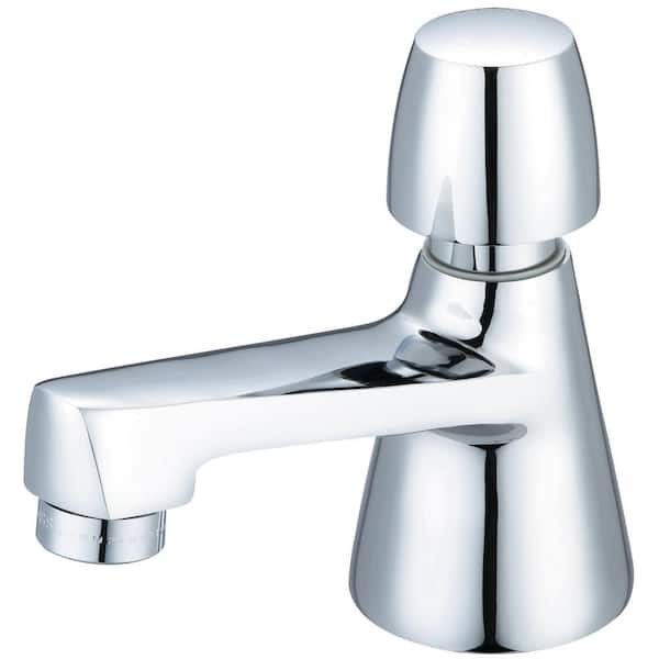 Central Brass Single Handle Single Hole Deck Mounted Bathroom Sink Faucet in Polished Chrome