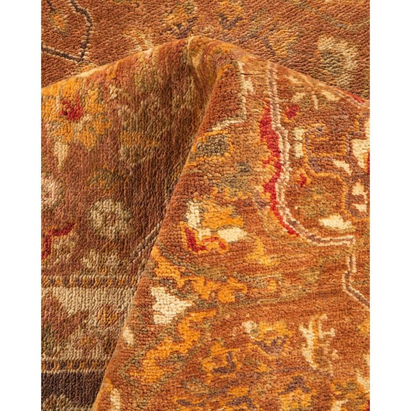 Eclectic Yellow 8 ft. x 10 ft. Geometric Wool Indoor Area Rug