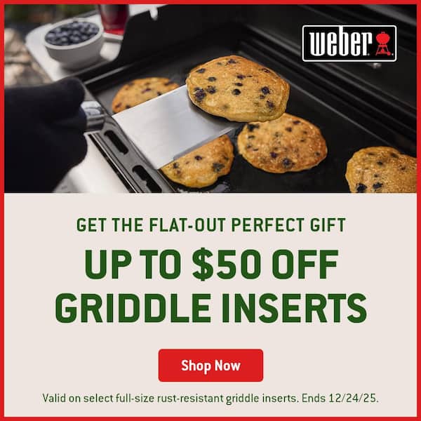 22 in. Charcoal Grill Full Size Griddle Insert