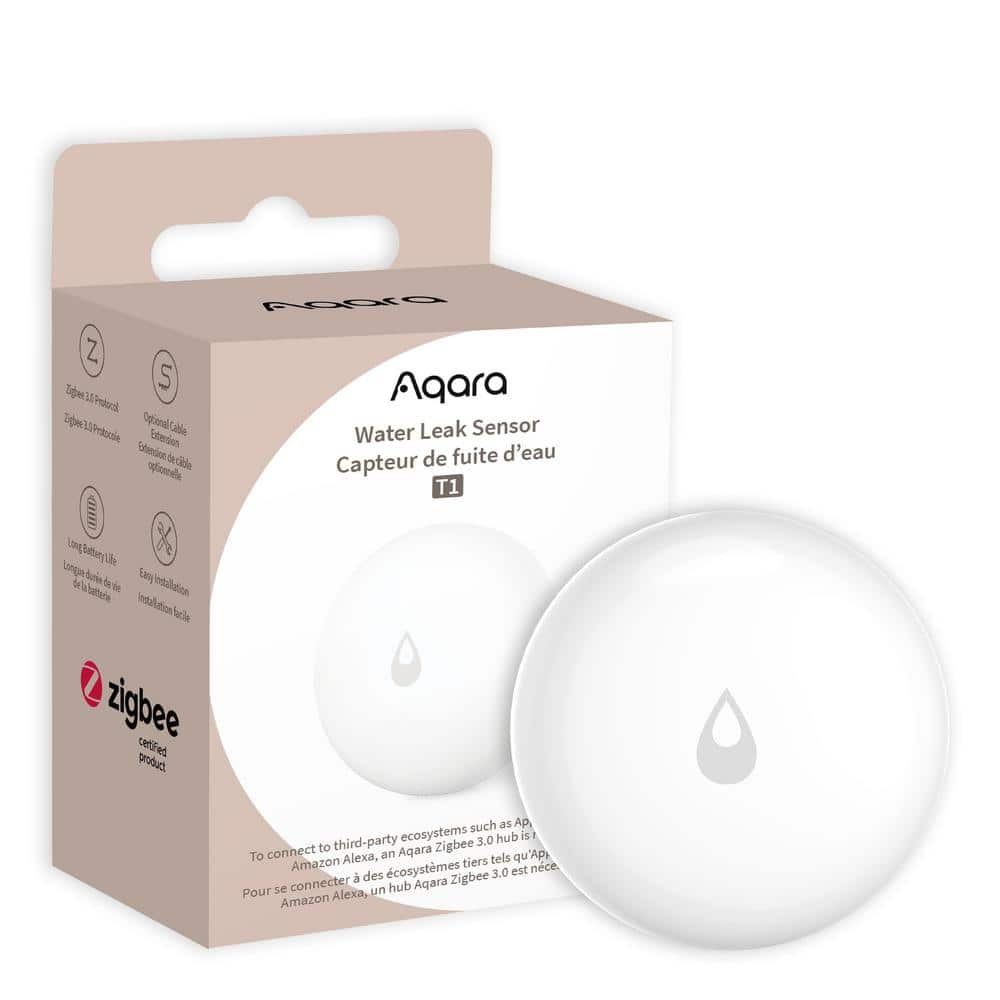 Aqara Water Leak Sensor T1-&nbsp;Wireless Mini Flood Detector for Alarm System and Smart Home Automation, Requires  Hub