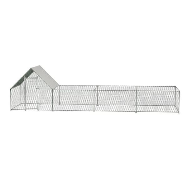26 ft. W x 6.6 ft. D Outdoor Storage Metal Shed, Chicken Coop with Waterproof & Anti-Ultraviolet Cover (171.6 sq. ft. )