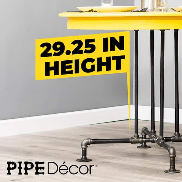 3/4 in. Black Pipe 36.25 in. L x 29.25 in. H Blackjack Design Kitchen Table Kit 3/4 in. Black Pipe 36.25 in. L x 29.25 in. H Blackjack Design Kitchen Table Kit