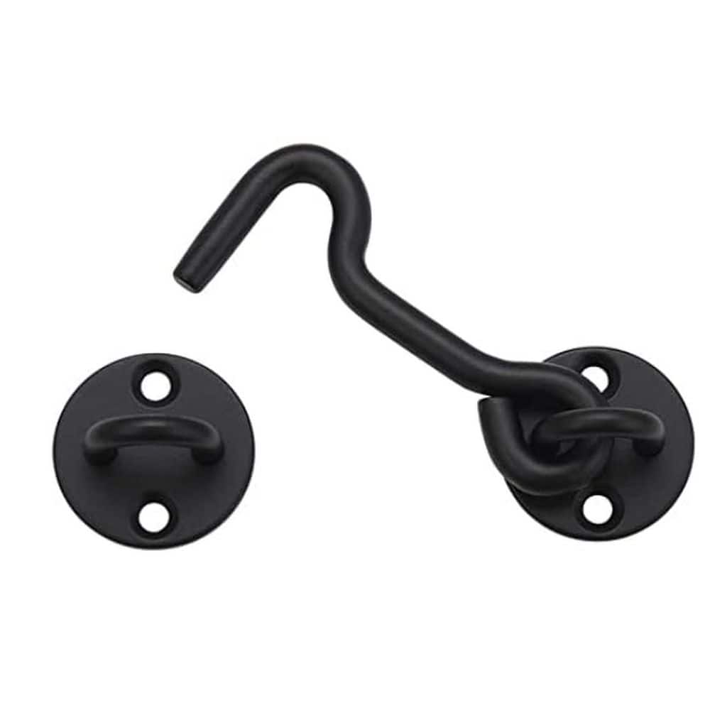 4 Inch Iron Gate Door Latch Privacy Hook and Eye Lock Black Finish Easy Locking for Sliding Barn Doors price history on PriceWatchPro
