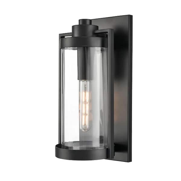 Braselton 18" High 1-Light Outdoor Wall Sconce-Powder Coated Black