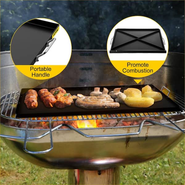 VEVOR 32 x 17 Stainless Steel Griddle Flat Top Grill Grilling Outdoor Heavy Duty