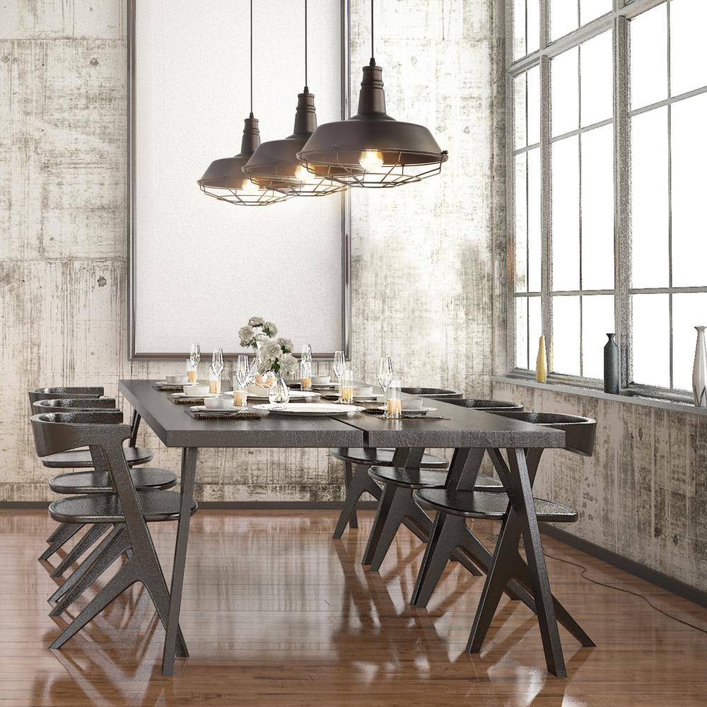 Rustic Farmhouse 14.25" Oil Rubbed Bronze LED Pendant Light