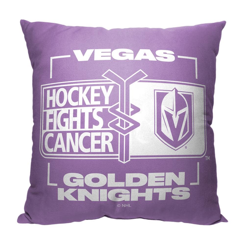 Hockey Fights Cancer Fight For Golden Knights Printed Throw Pillow price history on PriceWatchPro
