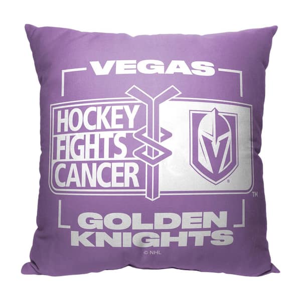 THE NORTHWEST GROUP Hockey Fights Cancer Fight For Golden Knights Printed Throw Pillow