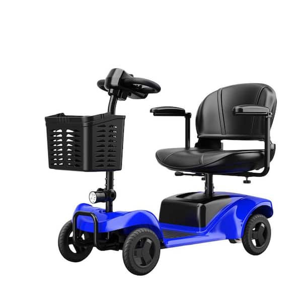 スクモバ school mobile ブルー Wudkey 4-Wheel Blue Mobility Scooter with LED Headlights and