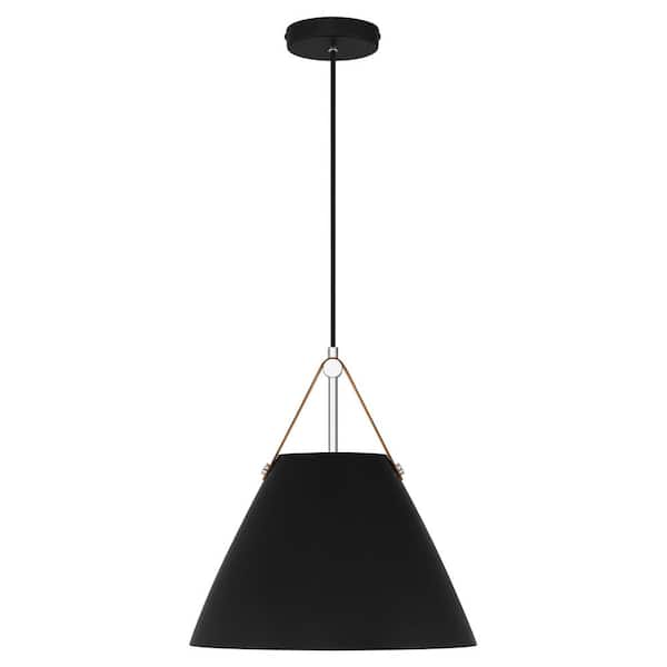 Dsi Harper 1 Light Matte Black Pendant With Metal Shade Dshd19559p The Home Depot Dsi Harper 1 Light Matte Black Pendant, Matte Black Pendant Light Shade