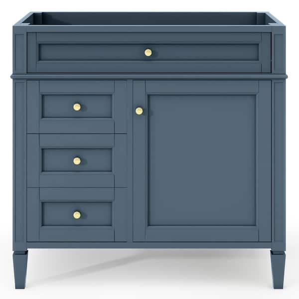 Boosicavelly 35.00 in. W x 17.87 in. D x 33.00 in. D Bath Vanity Cabinet without Top in Blue