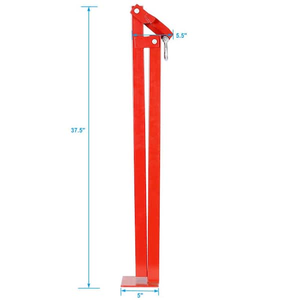 Amucolo - 36 in. Red Steel T Post Puller Fence Post Puller for Round Fence Posts
