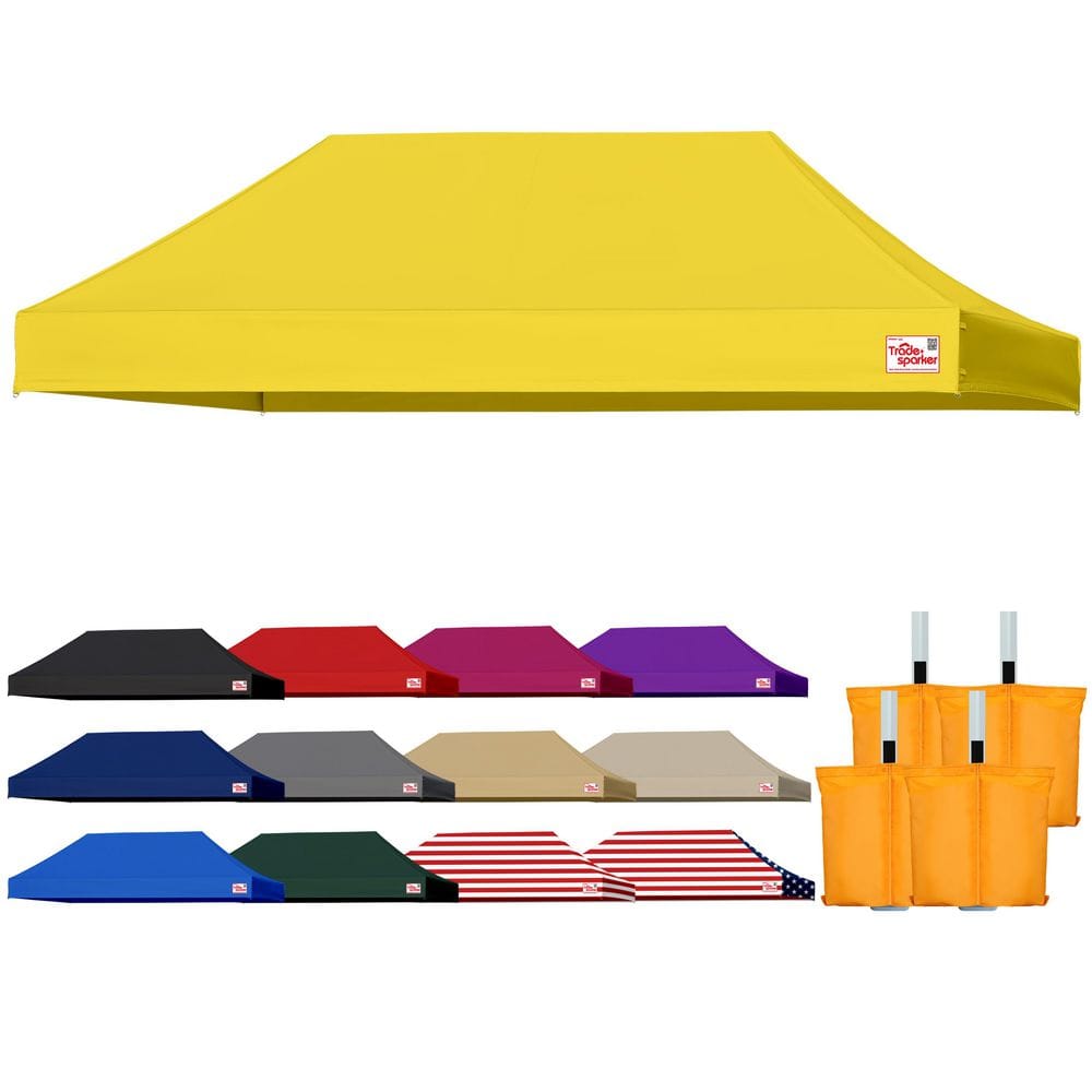 10 ft. x 20 ft. Pop Up Canopy Replacement Canopy Tent Top Cover, Instant Ez Canopy Top Cover Only (yellow) price history on PriceWatchPro