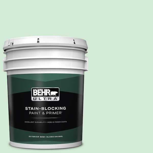 BEHR ULTRA 5 gal. #460C-3 Venetian Pearl Semi-Gloss Enamel Exterior Paint & Primer