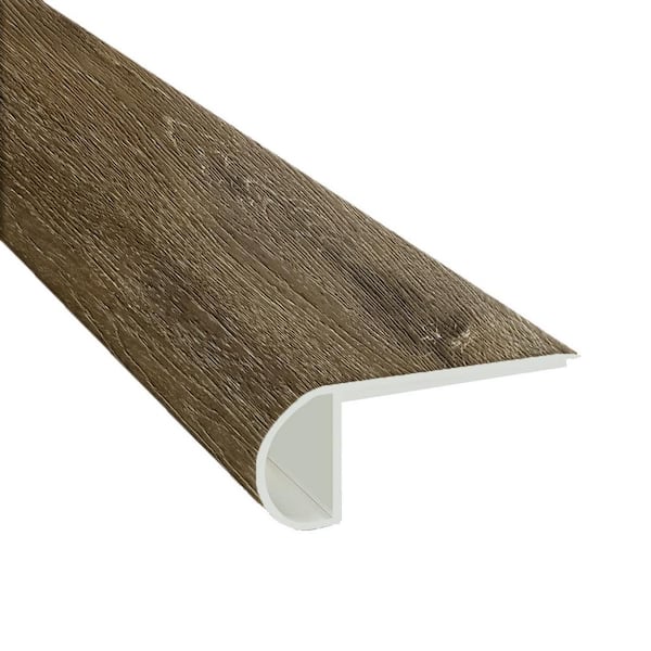 A&A Surfaces Trinity Mocha 0.94 in. T x 4.53 in. W x 94.49 in. L Luxury Laminate Flush Stair Nose Molding