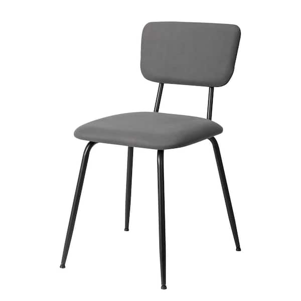 Gray PVC Armless Chair with Adjustable Footrest (Set of 6)