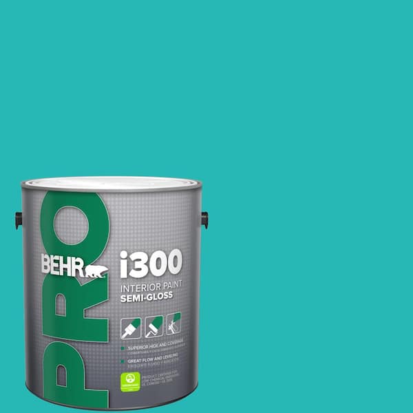 1 gal. #MQ4-21 Caicos Turquoise Semi-Gloss Interior Paint