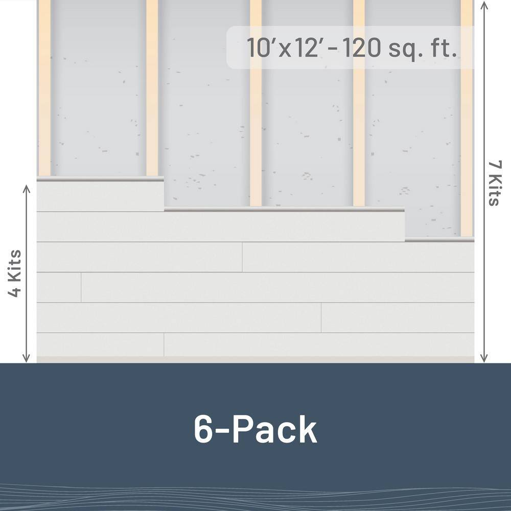 Farmhouse White Smooth Pine Shiplap Panels 96''