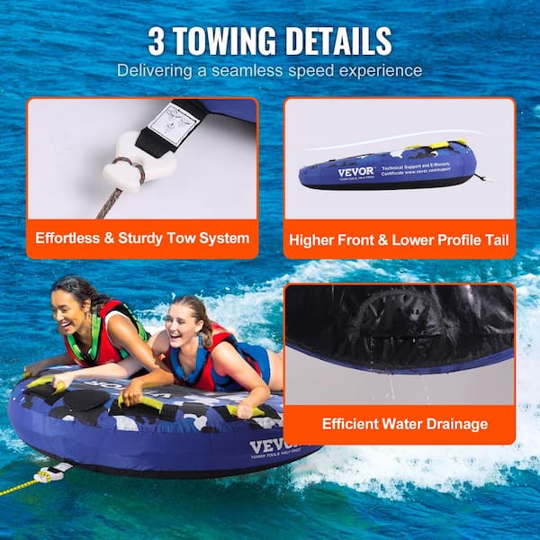 2-person Inflatable Water Tube 2 Person Towable Boat Tube - 2023 ...