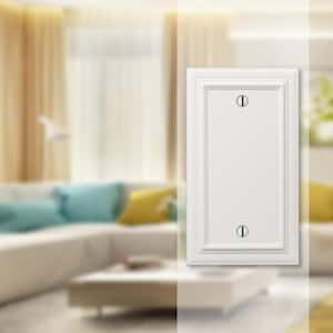 Continental 1 Gang Blank Metal Wall Plate - White