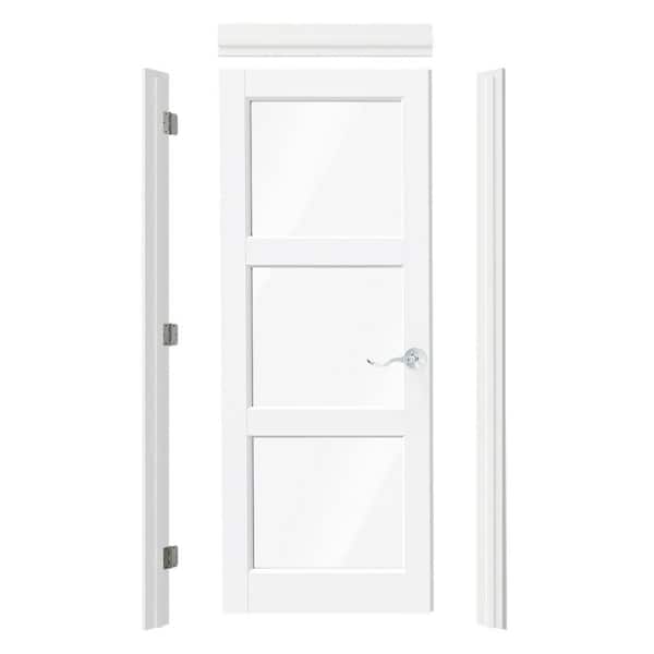 TENONER 32in. x 80in. T-shaped, White Composite Single Prehung