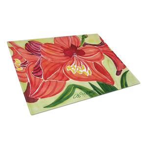 Flower - Amaryllis Tempered Glass Large Cutting Board