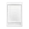 Perfect Lift Window Treatment Smooth White Cordless Room Darkening Smooth Faux Wood Blinds with 2 in. Slats - 36.5 in. W x 48 in. L THDQAWTX360480