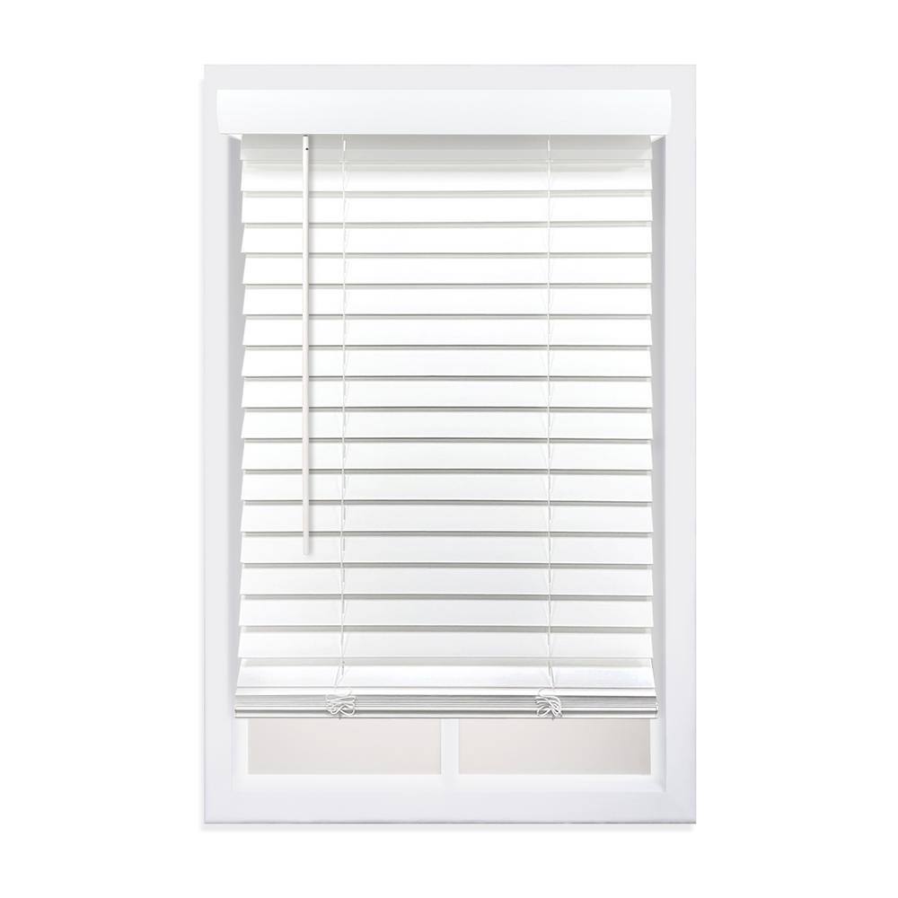Smooth White Cordless Room Darkening Smooth Faux Wood Blinds with 2 in. Slats - 37.75 in. W x 48 in. L price history on PriceWatchPro