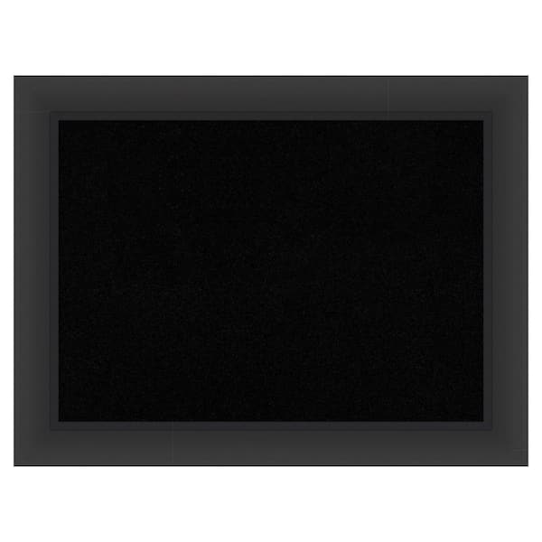 Sloped Black 33 in. x 25 in. Poly Framed Black Cork Memo Board