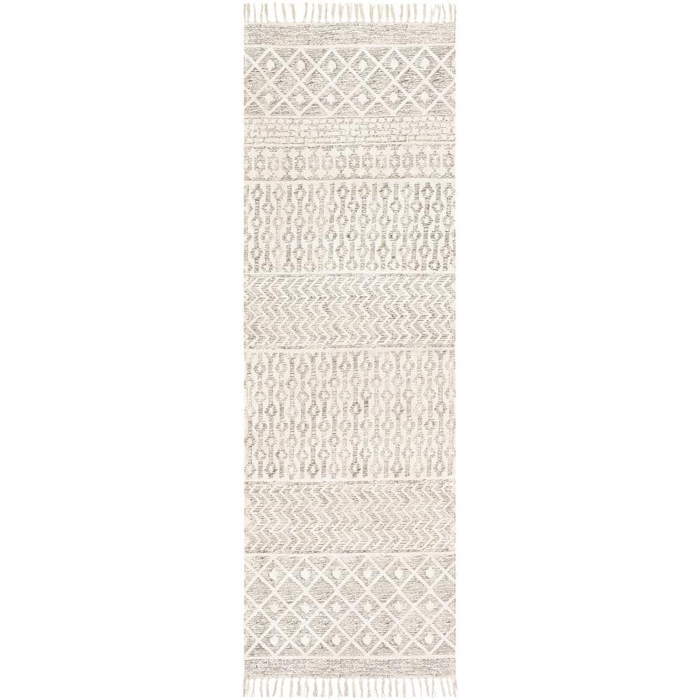 Livabliss Hakon Charcoal Moroccan 3 ft. x 8 ft. Indoor Runner Area Rug ...