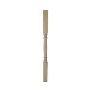 36 in. x 3 in. x 2 in. Pressure-Treated Wood Square Classic Spindle
