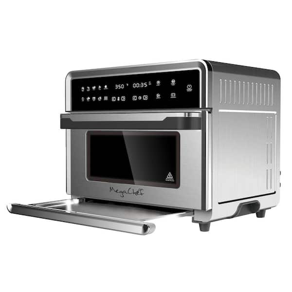 10-in-1 25L French Door Toaster Ovens 6-Slice Convection Oven w/Warm Broil  Toast