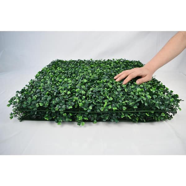 Unbranded 12- Piece 20 in. x 20 in. Artificial Boxwood Hedge Wall Panel Grass Wall Backdrop Greenery Boxwood Panels