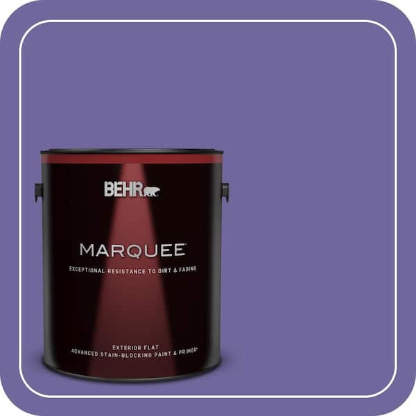 BEHR MARQUEE 1 gal. #630B-7 Pandora Flat Exterior Paint & Primer