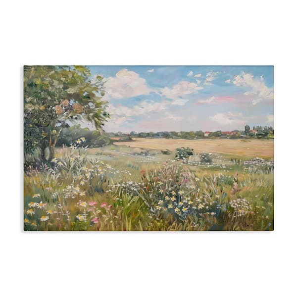 Vast Wildflower Field by LSR Design Studio Unframed Nature Graphic Art Print 30 in. x 45 in.